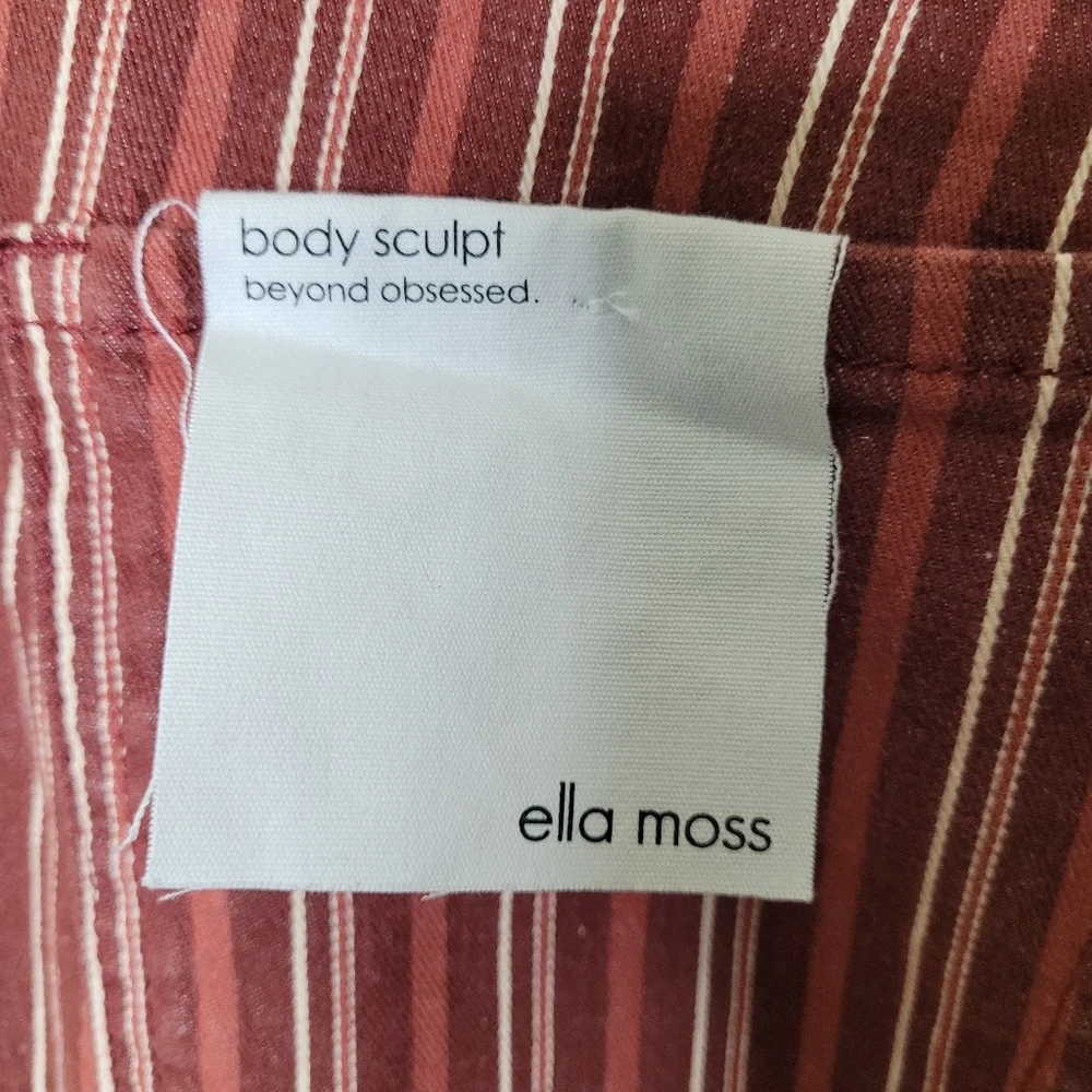 Ella Moss Pull On Flare Pants In Red Desert Stripe Size 29 NWT